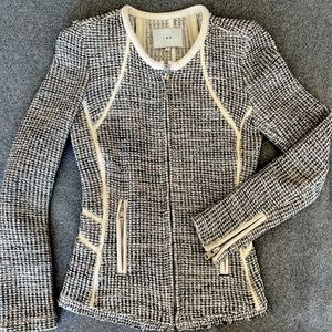 Iro Tweed Zip jacket - white and black! Hardly been worn!